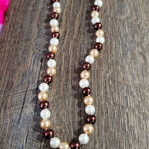 Multicolor Handmade Faux Pearl Necklace